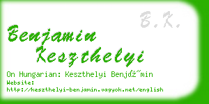 benjamin keszthelyi business card